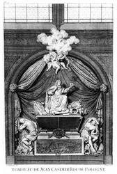 Tomb Effigy of Heart of King John II Casimir Vasa at Abbaye de Saint-Germain-des-Prés in Paris